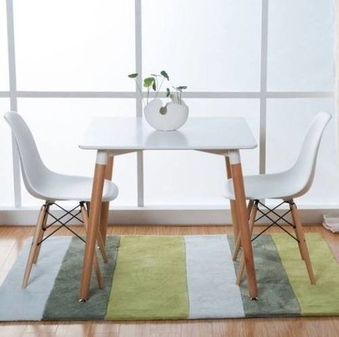 Mesa Eames Cuadrada 80x80 Negra - Decorando Shop