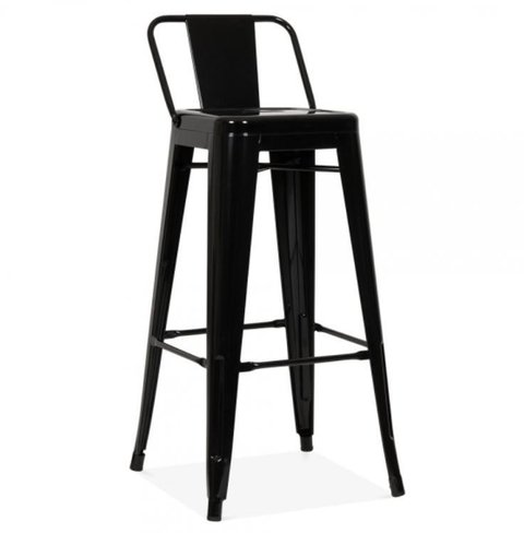 Banqueta Tolix con respaldo roja - comprar online