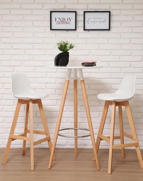Banqueta Diseño Tulip Gris Altura asiento 77cm - Decorando Shop