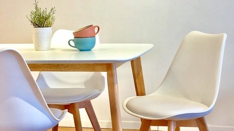 Mesa Tulip rectanguar 140x80 Blanca - Decorando Shop