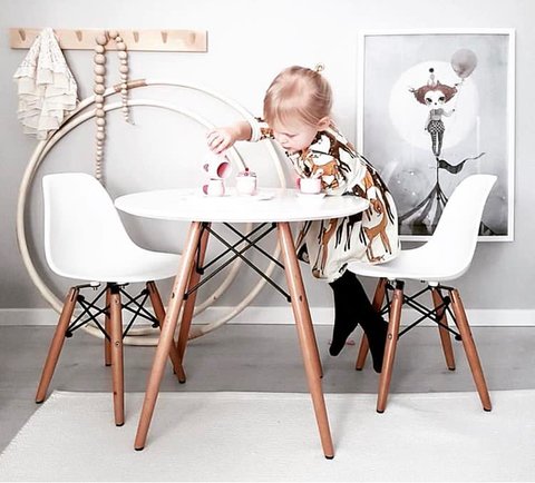 Mesa Diseño Eames Kids Blanca - comprar online