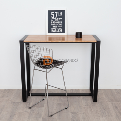 Barra Desayunadora Industrial Viena 120x50 Negra - Decorando Shop
