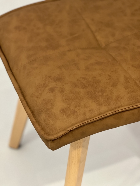 Silla Oslo simil cuero Camel - Decorando Shop