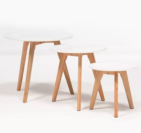 Mesa Ratona Set x3 Laqueada - comprar online