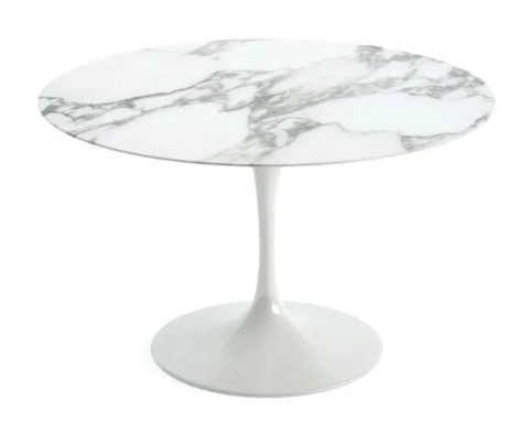 Mesa Tulip simil Mármol Blanco DIA120 - comprar online