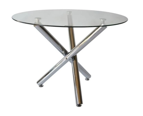 Mesa Vidrio Turín Simil Madera DIA100 - tienda online