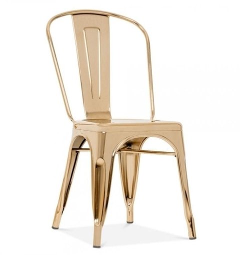 Silla Diseño Tolix Plateada Metal en internet