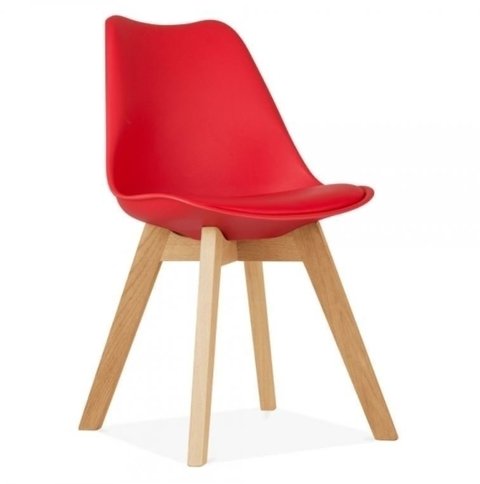 Silla Diseño Tulip Roja polipropileno