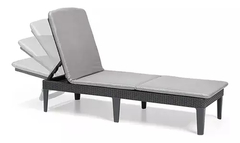 Reposera Camastro Exterior Rattan Keter Jaipur Grafito - comprar online