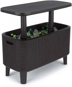 Mesa Nevera Hielera Keter Exterior Bevybar Premium Grafito