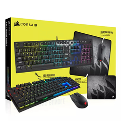 COMBO GAMER CORSAIR 3 EN 1 TEC K60 + MOU HARPOON + PAD MM300