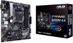 MOTHERBOARD ASUS AM4 PRIME B450M-A II BOX M-ATX