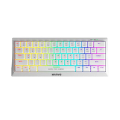 TECLADO MECANICO MARVO K962 ULTRA COMPACTO 60% WHITE