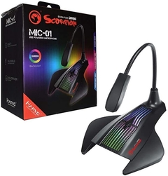 Micrófono MARVO MIC-01 RGB OMNIDIRECCIONAL