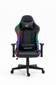 SILLA GAMER SHENLONG RGB NEGRA CONTROL REMOTO 155GRADOS APOYABRAZOS - comprar online