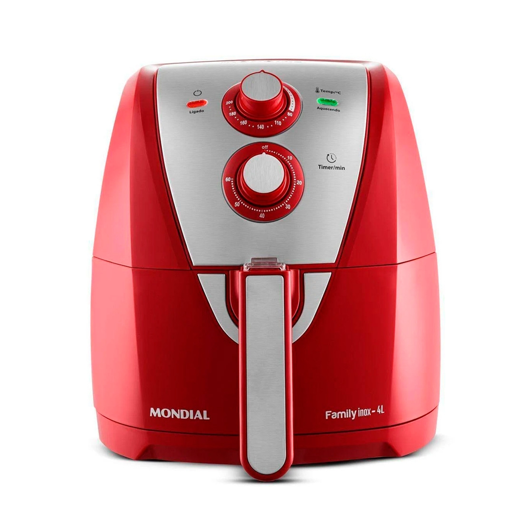 Fritadeira Air Fryer Mondial Vermelha 4 Litros AFN40 - Antiaderente ...