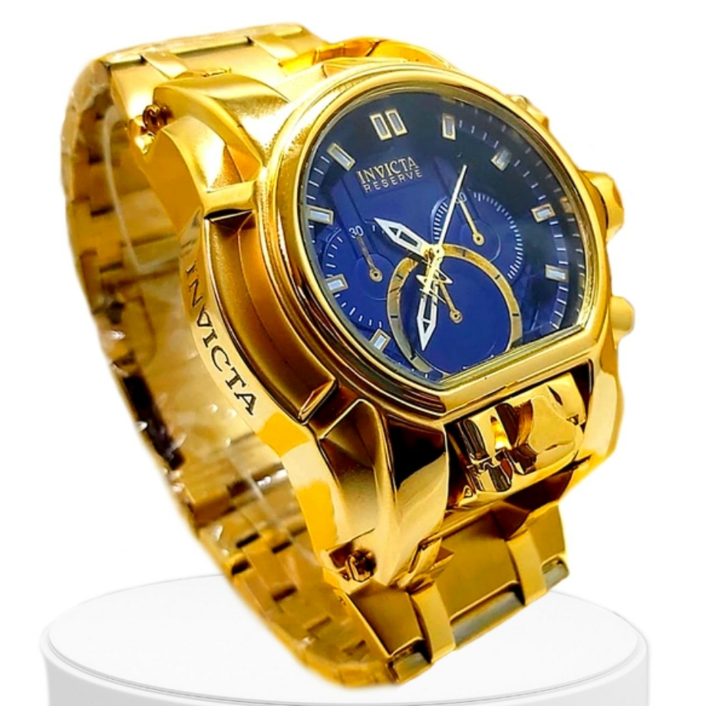 Relógio Masculino Invicta Zeus Magnum Dourado fundo Branco