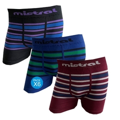 ART 96899M BOXER DE ALGODON RAYADO PREMIUM PACK X6