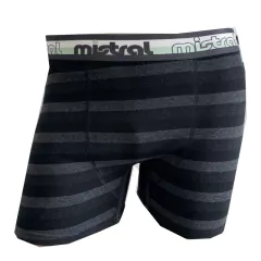 ART 19918 BOXER DE ALGODON CON LYCRA RAYADO FANTASY II PACK X6 -  MUNDERWEAR VNK
