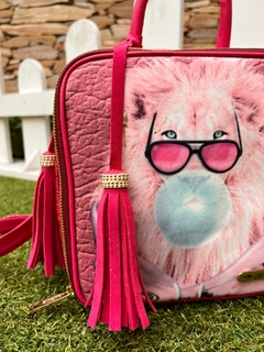 BOLSO CUADRADO LEÒN FUCSIA - tienda online