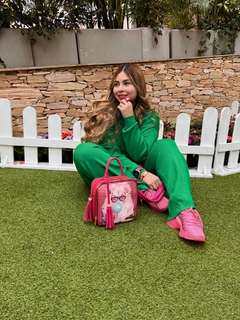 BOLSO CUADRADO LEÒN FUCSIA