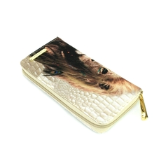 BILLETERA León Gaia Dorado Cuero en Interior - buy online