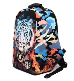 MORRAL ANTI-ROBO TIGRE NEGRO CAMUFLADO DE COLORES - tienda online