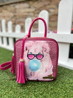 BOLSO CUADRADO LEÒN FUCSIA - ALMAMOR