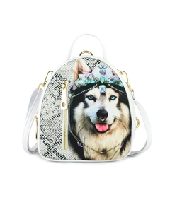 MINI MORRAL Cuero Siberiano Blanco