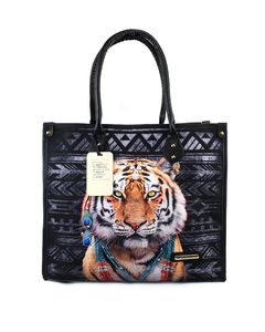 BOLSO DE COMPRAS / PLAYERO Tigre Majestic Negro