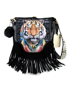 BORDADO A MANO Carriel Tigre Majestic Negro