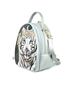MINI MORRAL Cuero Tigre de Poder Plata en internet