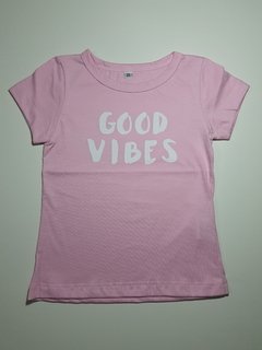 Tal Mãe Tal Filha(o) T-shirt Infantil Rosa Good Vibes