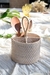 Portacubiertos Rattan Redondo blanco - comprar online