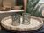 Portavela plateado con Vidrio Verde Agua - comprar online