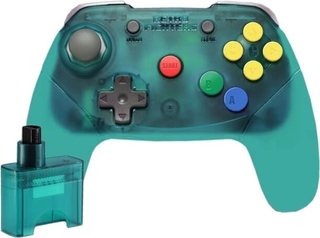 Controle Wireless Brawler64 Nintendo 64 Azul Retro Fighters