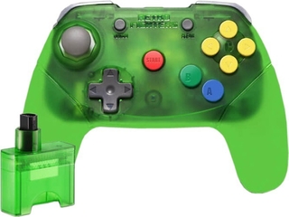 Controle Wireless Brawler64 Nintendo 64 Verde Retro Fighters
