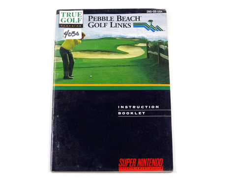 Manual Peeble Beach Golf Links Original Super Nintendo Snes