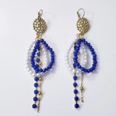 aros con perlas y cristales, estilo años 20, coco channel