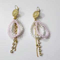 aros con perlas y cristales, estilo años 20, coco channel