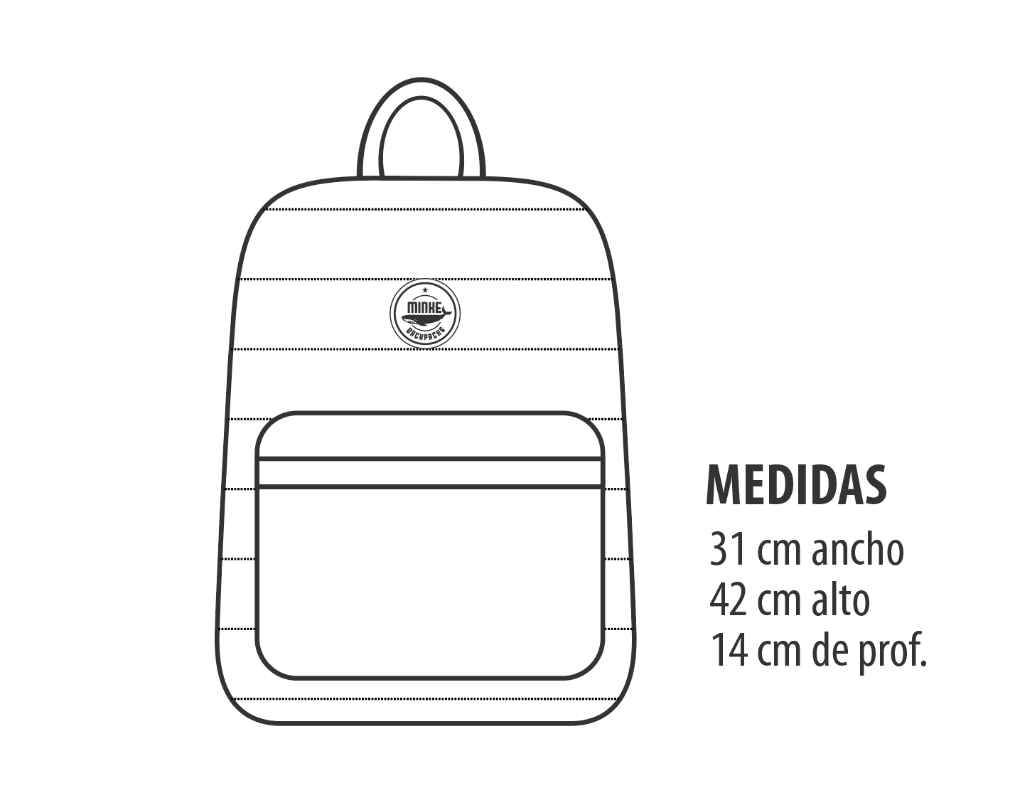 Mochila Grande Wild  Minke Mochilas, Bolsos & Accesorios