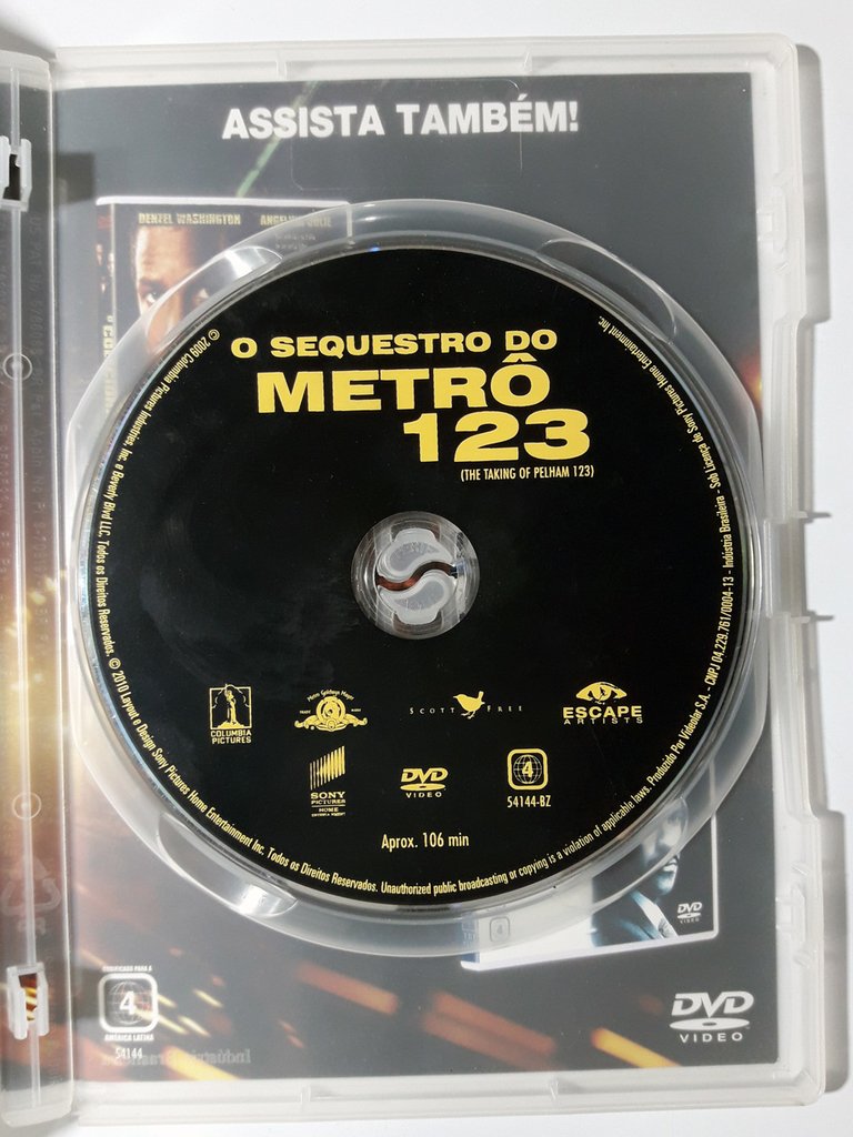 DVD O Sequestro Do Metrô 123 Denzel Washington John Travolta