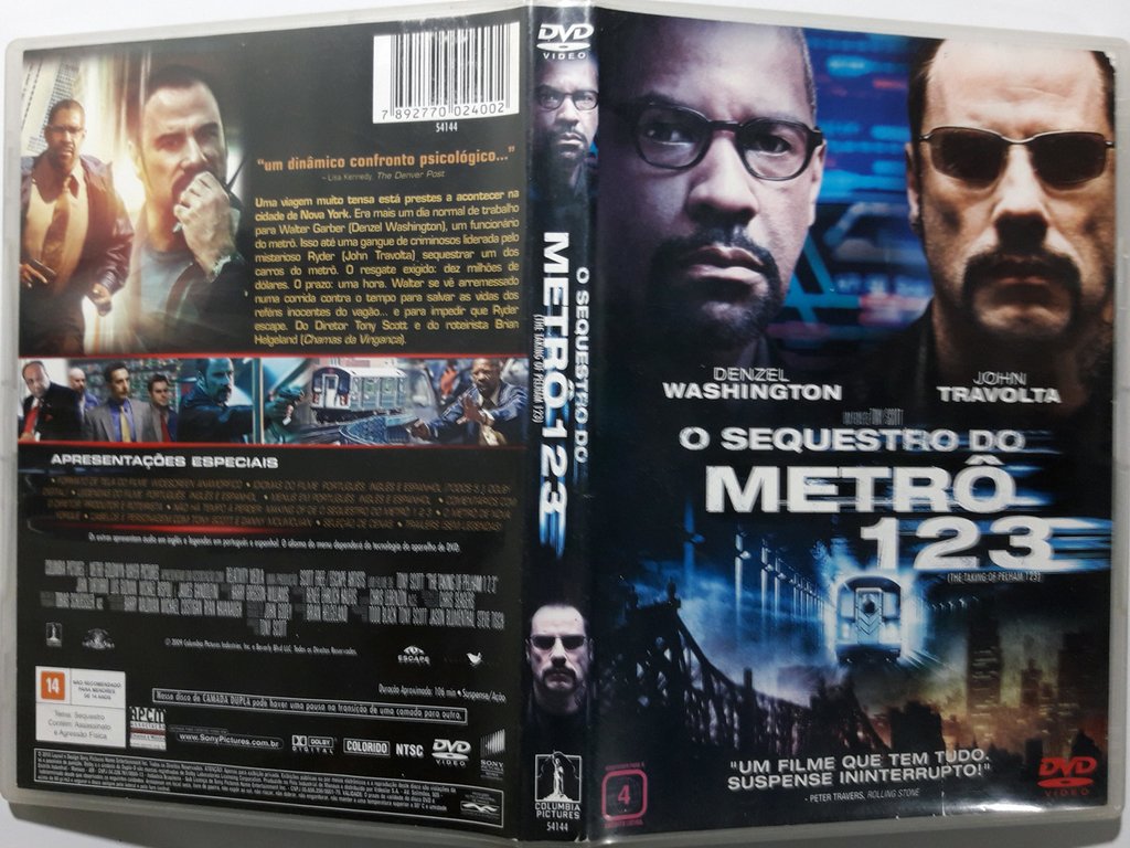 DVD O Sequestro Do Metrô 123 Denzel Washington John Travolta