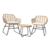 Set de exterior 3 piezas (2 sillas + Mesa auxiliar)