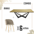 Combo mesa Taormina + 6 sillas Malmedy velvet beige