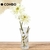 COMBO VASIJA DECORATIVA DE VIDRIO + 2 FLOR CRISANTEMO - comprar online