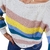 Blusa Cropped Feminino Tricot Listrado Moda Inverno - loja online
