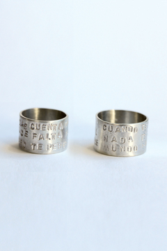 ALIANZAS CON TEXTO. PLATA 925 - comprar online