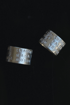 ALIANZAS CON TEXTO. PLATA 925