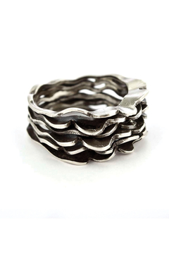 ANILLO LAMINAS IRREGULARES. PLATA 925